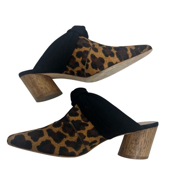 BERNARDO Finley Leopard Print Slide Mules Slip On Heels Pointed Toe Size 9.5 - Picture 2 of 10